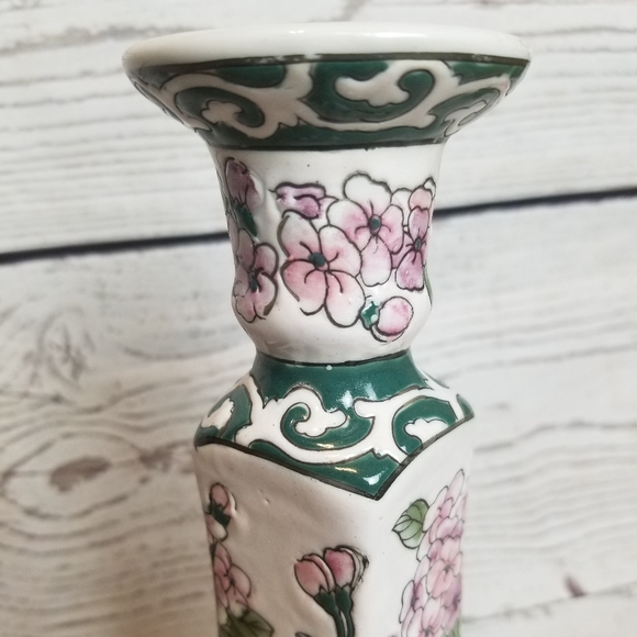 Vintage Floral CandleStick Holder - Picture 5 of 7